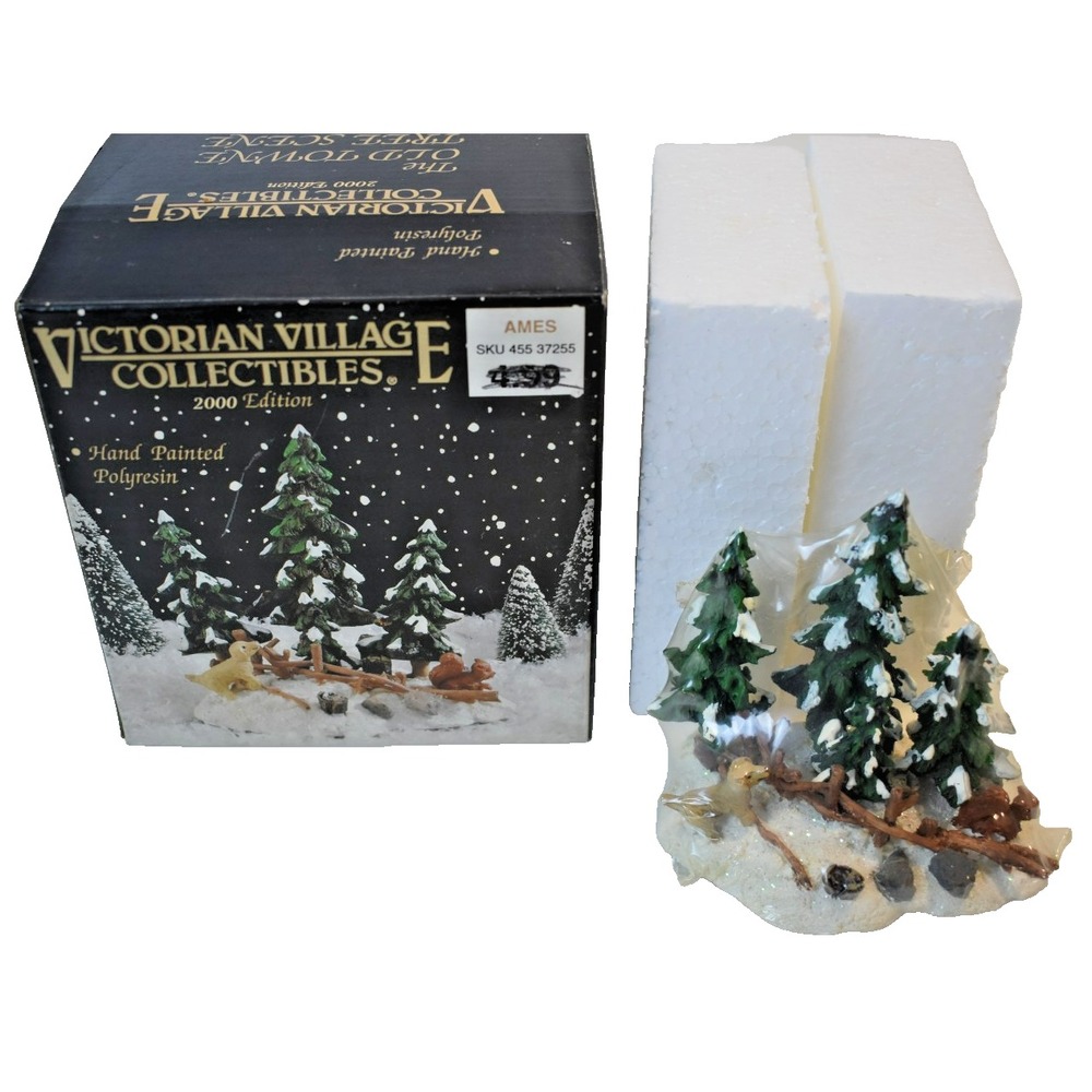 Victorian Village Collectibles 2000 The Old Towne Tree Scene Christmas Village